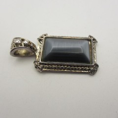 Vintage Pendant Lot Of 3 Rectangle Oval Puffy Heart Silver Tone 1 Liz Claiborne