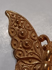 Miriam Haskell Vintage Gold-tone Butterfly Brooch
