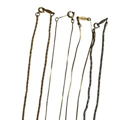 4 Napier Chain Necklaces, 3 Gold Tone, 1 Silver Tone Varies Lengths