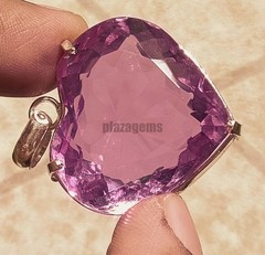 Flawless 110 Ct Natural Pink Imperial Topaz Certified Heart Shape Pendant