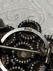 J Tostrup 830 Silver Solje Wedding Brooch Pin Victorian Antique Norway