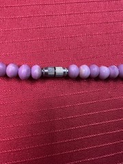 VTG Necklace L:21″ (53 cm) W:0.5″ (12mm) Coloured Plastic Beads Barrel Clasp