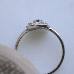 1/4CT White Round Cut Simulated Diamond Art Deco Wedding Solid 925 Silver Ring
