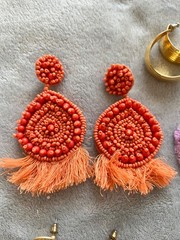 Vintage Lot of Statement Earrings – 7 Pairs Pierced Mixed Materials