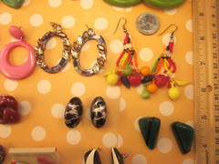 VTG 2 Mod Retro Earring Lot-16 Pr Pierced-Halloween-Theatrical-Dress-Up-Fun!