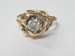Antique 0.80ct Diamond Rose Motiff Ring