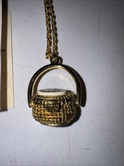 Nantucket Basket 12 Inch Gold Plated Necklace BostonHarbor Lighthouse W/penny!