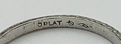 Vintage Art Deco Platinum Wedding Band Wheat Engraved Size 8 1920s 5 Plat