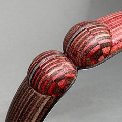 Vtg PETER CHATWIN British Modernist Contemporary STERLING WOOD BANGLE BRACELET