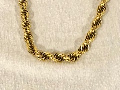 Monet Vintage Gold Plated Thick 24” Rope Necklace Very Good Condition. Pre Owned