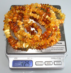 ✅135 cm=42gr RUSSIAN SOVIET BALTIC AMBER BEAD NECKLACE 琥珀 BRACELET STONE PENDANT