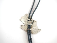 Zuni Native American BULL ELK Bolo Tie by Dale Edaakie Handmade Vintage