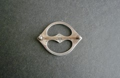 Vintage Hans Hansen Denmark Modernist Sterling Silver Brooch 110