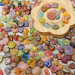 100g Vintag Styley Bulk Jewelry glass bead Lot ALL Brand New Untested Mix Match