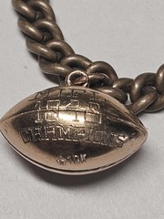 1940s Michigan Football League Championship Sports Charm Bracelet Gold