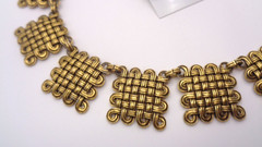 Vintage Metropolitan Museum of Art MMA Woven Celtic Knot Necklace & Clip Earring