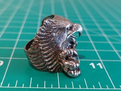 Vintage G&S Eagle Head Claws Wild & Free Mens Ring SIze 8