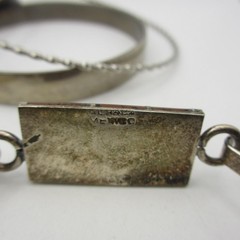 Vintage Bracelet Bangle Lot Silver Tone Alpaca Gold Tone Rhinestone