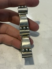HEAVY Vintage Taxco 925 Sterling Silver Mexico RC Bracelet Good RARE