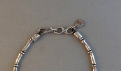 Vintage Sterling Silver Modernist Necklace – 17″ 110 grams Signed GC