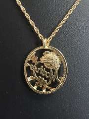 NIB Vintage Avon Mother’s Day Flower Genuine Ruby Necklace- 18” Chain- Goldtone