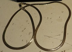 Vintage 14k GF Gold Tone Herringbone Chain Necklace 24″ Unbranded Tone Fashion