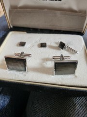 Vintage Swank Cufflinks Shirt Tuxedo Button Stud Set