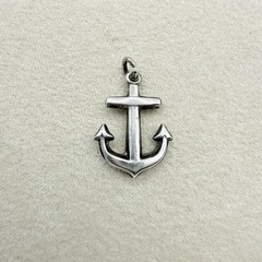 Vintage Sterling Silver Ship Anchor Charm Pendant Nautical Jewelry Accessory