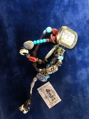 Handcrafted Brass & Bead Boho Wristwatch Bracelet by Treska