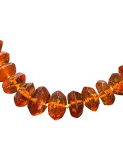VTG Amber Cognac / gradually beads necklace 22″ READ