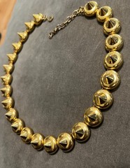 MMA (Metropolitan Museum of Art) Gold Plated Necklace w/ Spikes, vintage, choker