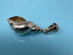 Vintage 925 Sterling Silver Conch Beach Sea Shell Pendant 2g