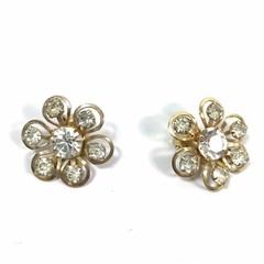 Womens Earring & Bracelet Set Clip On Clear Rhinestones Gift Evening Party