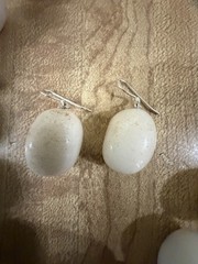 Sterling Silver White Stone Vintage Necklaces And Earring Set