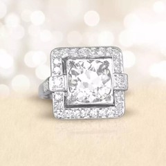 Vintage Art Deco 3.00Ct Round Cut Lab Created Diamond 925 Silver Engagement Ring