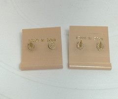(Lot of 2) Vintage Gold Tone Lariat 3D Zipper Earrings Pierced Fashion Jewelry
