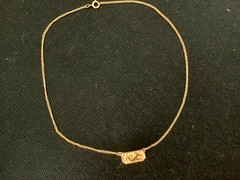 Vintage 60’s Crown Trifari Gold tone Capricorn Zodiac Pendant Necklace 15.5”