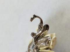 Lot 4 Signed NOLAN MILLER Gold & Silver Crystal Necklace Pendants & Slide