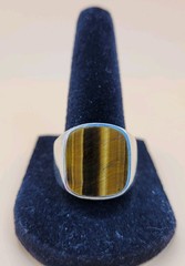 Vintage Taxco Mexico Sterling Silver 925 Tiger’s Eye Ring Sz 9.75 Unisex 13.1gr
