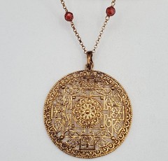 VTG 925 Ross Simons Necklace 32in Sterling Silver Vermeil 18g Asian Medallion