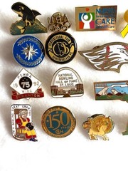 Lot of 24 Various Pin Back pinback pins Nurse / Bowling etc. #78-3
