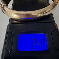 VTG Vermeil 925 HINGED BRACELET HEAVY GOLD PLATED MADE IN ITALY “small Cut!!!”