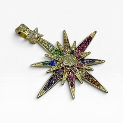 Kirks Folly Super Star Rainbow Crystal Pendant w/ Box
