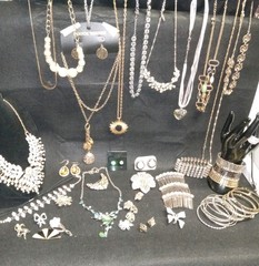 Vintage 2 Modern Costume Jewlery Rhinestone Lot Necklaces Bracelets Pins & More!