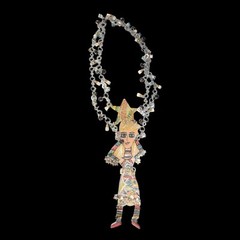 Artisan Designer Statement Necklace Figural Handmade Design Boho Jewelry OOAK