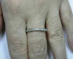 1Ct Round Art Deco Style Lab Created Diamond 14k White Gold FN Ring Engagement
