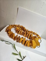 Massive Baltic Amber Bead Necklace 212.62 Grams 38″