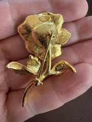 Joan Rivers Brooch Lot Garden Party Enamel Interchangeable Flower Bird Gold Tone
