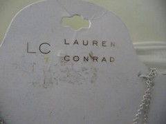 LAUREN CONRAD LC LAYER SILVER TONE CHAIN w CLEAR CRYSTAL DROPS NECKLACE #7/15A