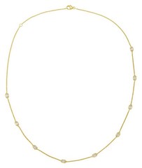 .99CT DIAMOND 14KT YELLOW GOLD 3D EMERALD CUT BAGUETTE BY THE YARD LOVE NECKLACE